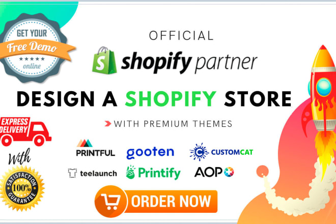 I will design shopify store, printify, printful store etsy, gooten, aop print on demand