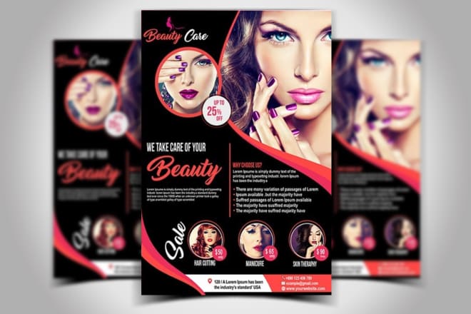 I will design spa, beauty and hair salon flyer poster
