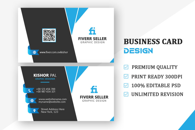 I will design unique business card or stationery within 24 hours