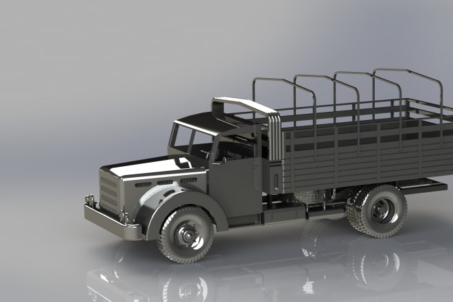 I will design vehicle models using solidworks for 3d printing