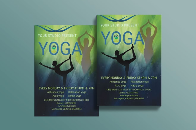 I will design yoga flyer or poster design