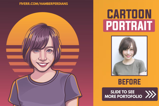 I will design your amazing cartoon portrait from your photo