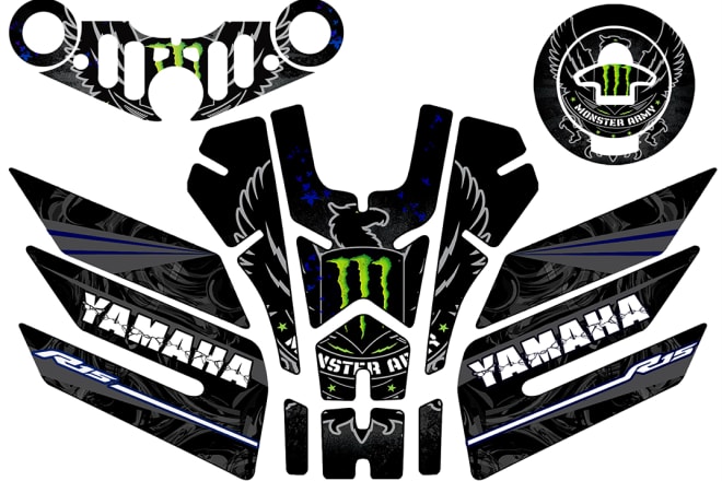 I will design your bike tank pad sticker print ready