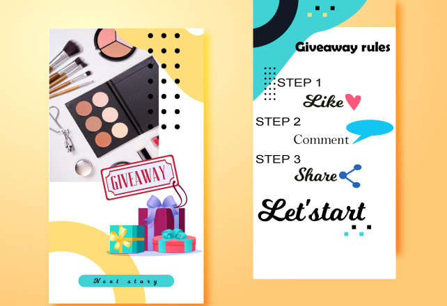 I will design your giveaway posts and banners