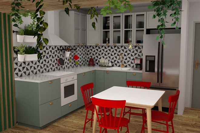 I will design your kitchen with ikea home depot furniture products