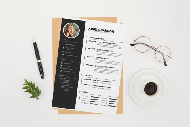 I will design your professional resume, cover letter in 3 hrs