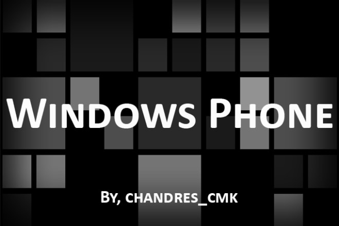 I will develop app for Windows Phone