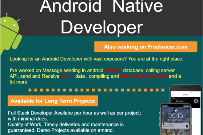 I will develop custom android apps in java or kotlin as required