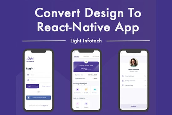 I will develop react native app for you