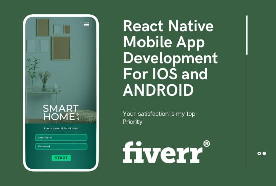 I will develop react native mobile app design for ios and android