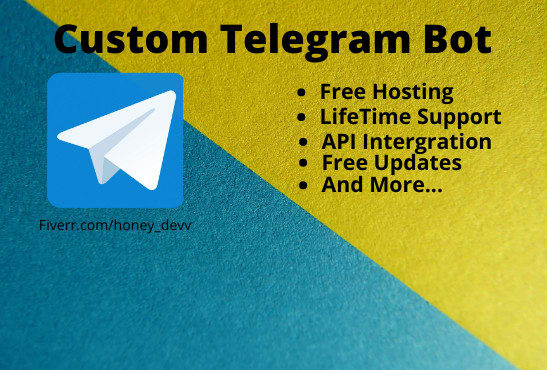 I will develop your custom telegram bot for you