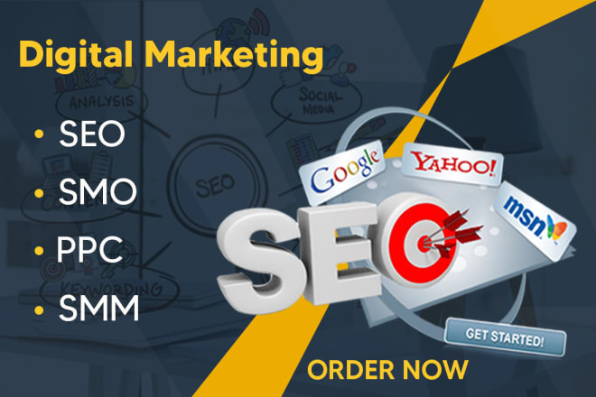 I will digital marketing seo, smo, smm, ppc, for your website