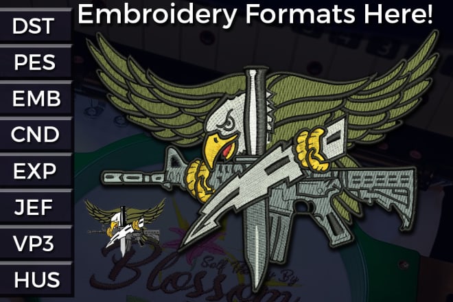 I will digitize any embroidery design into dst, pes format