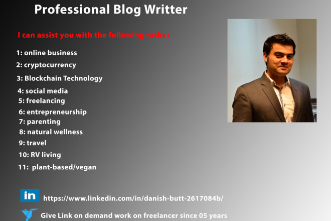 I will do a professional blog writing