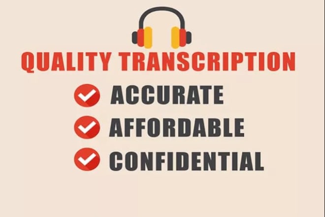 I will do a quality transcription of video or audio in english