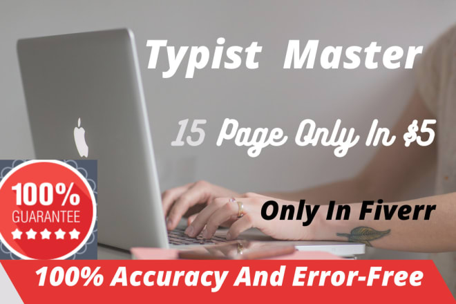 I will do a quick typing job, retype scanned documents into your pro typist