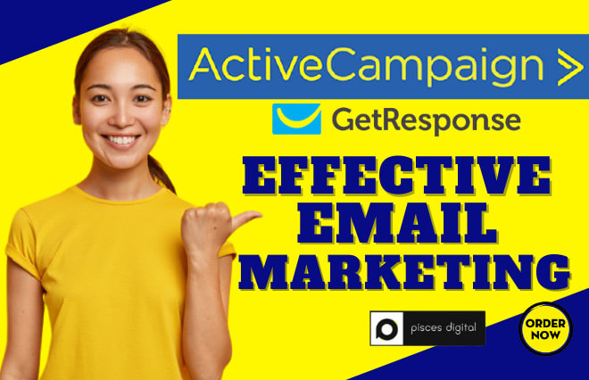 I will do activecampaign email marketing automation, getresponse landing page