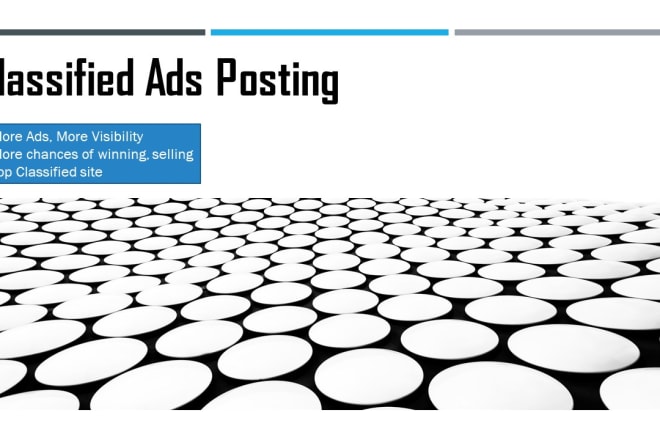 I will do ads posting in classified ads sites