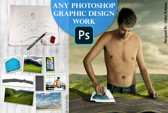 I will do any photoshop graphic design work