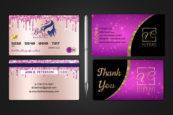 I will do any type business card or thank you card design