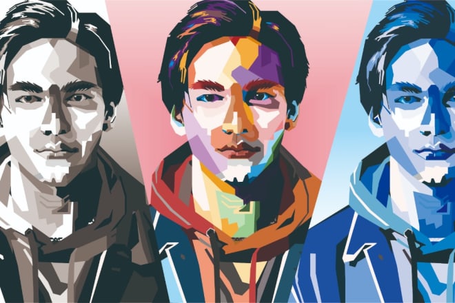 I will do awesome colorfull wpap pop art from your potrait