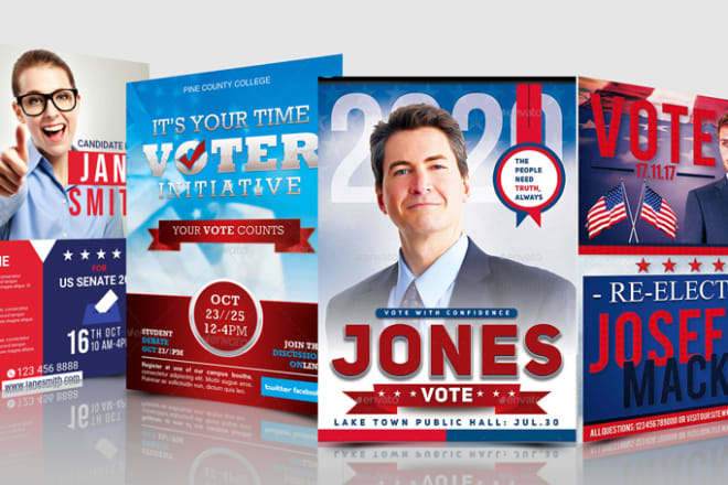 I will do awesome political flyer design and poster for your election campaign