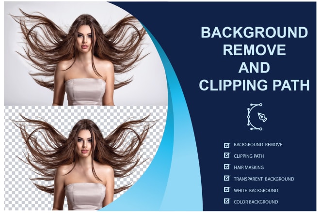 I will do background removal, clipping path, hair masking