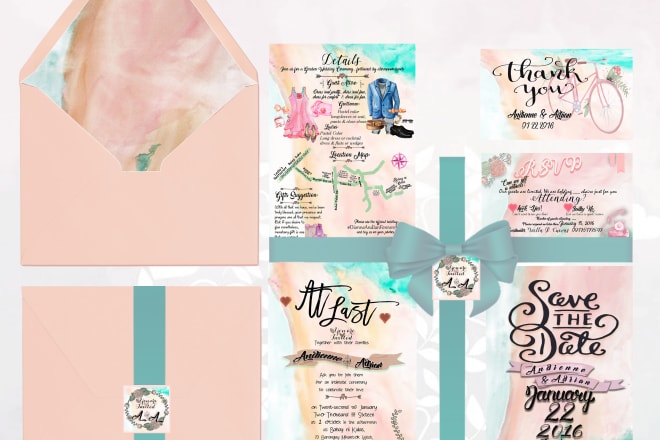 I will do beautiful and unique invitation layouts for you