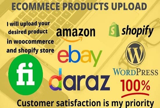 I will do bulk import and export products on woo commerce, shopify,ebay, and ecommerce,