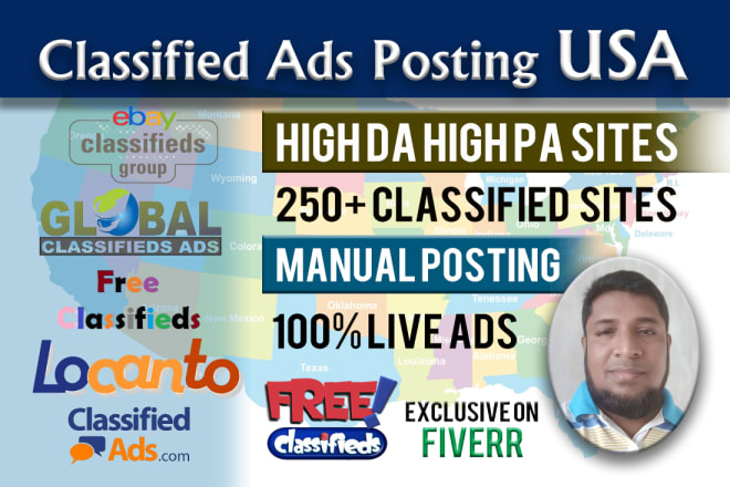 I will do classified ads posting manually in USA