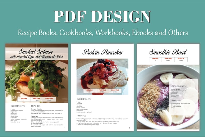 I will do cook book and recipe book layout and cover design