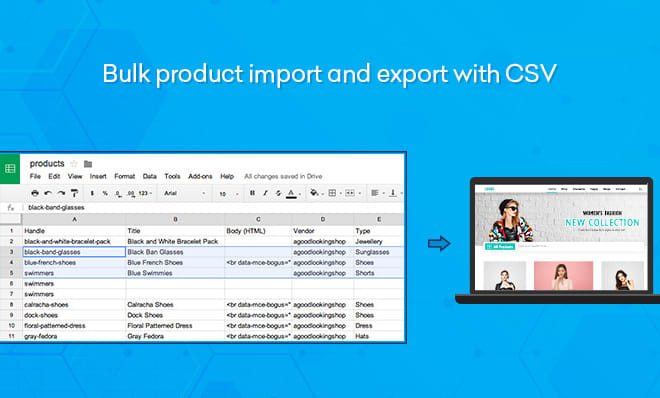 I will do CSV product import to ecommerce inventory