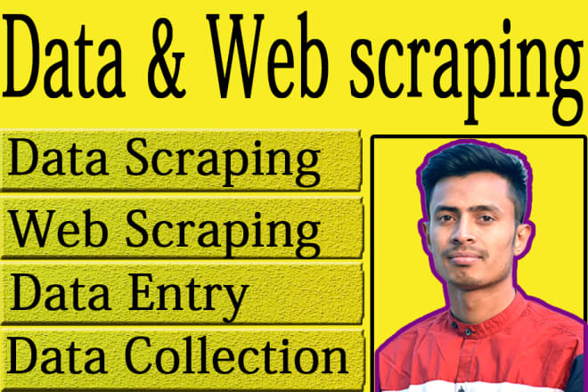 I will do data scraping, web scraping, data entry and build list