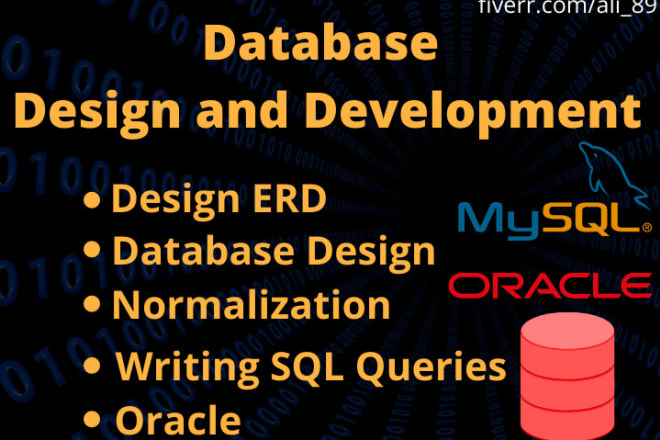 I will do database design queries erd and normalization