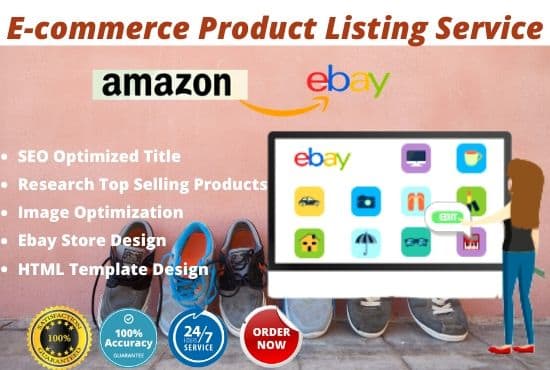 I will do ebay product listing, ebay dropshipping product listing