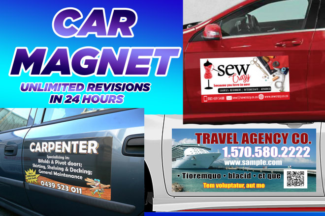 I will do executive amazing professional car magnet and vehicle van magnet in few hour