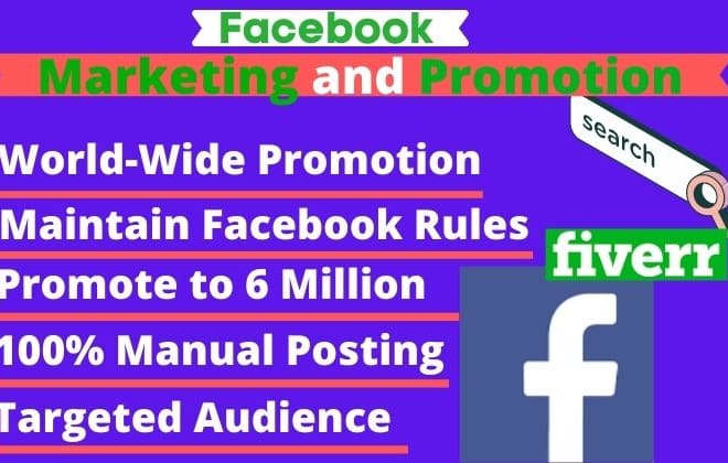 I will do facebook marketing and promotion in the USA