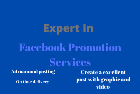 I will do facebook promotion for any company