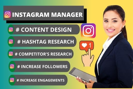 I will do fast organic instagram growth and social media manager