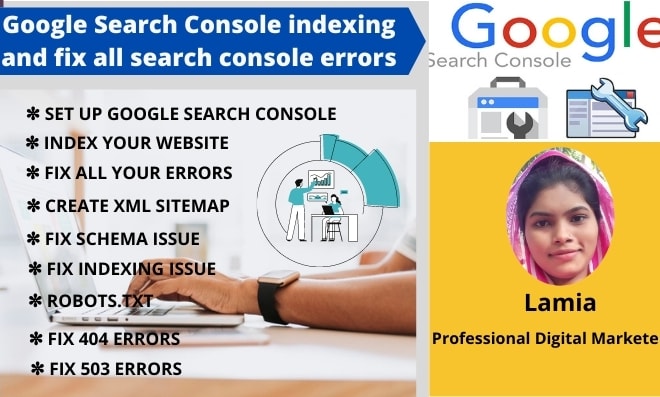 I will do google search console indexing and fix all search console errors
