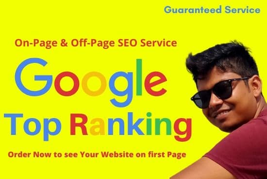 I will do google top ranking your website with on page and off page SEO service