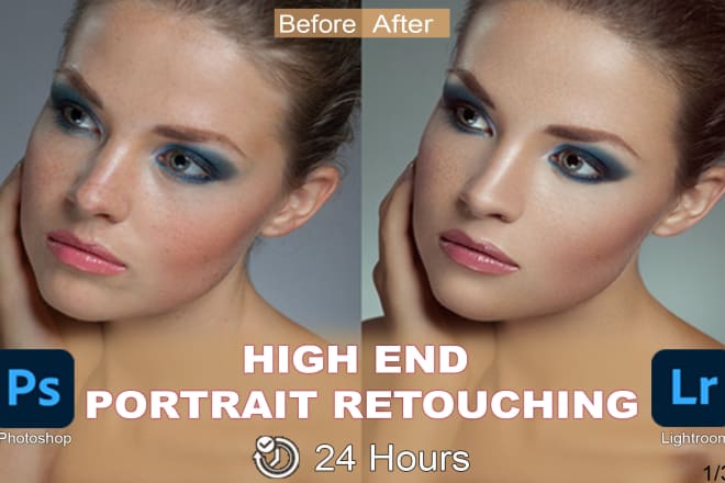 I will do highend portrait fashion retouch, beauty retouching