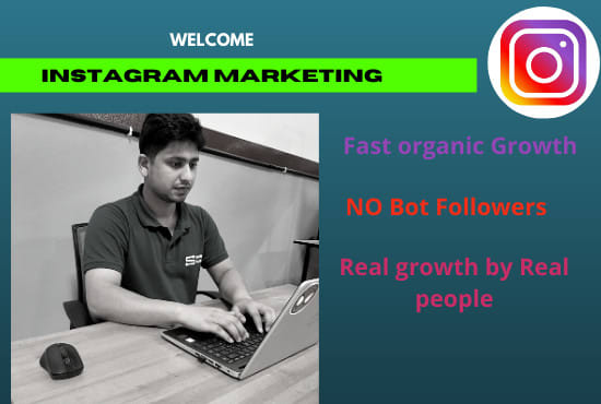I will do instagram marketing, promotion of organic growth, and engagement