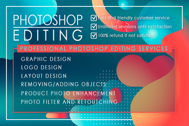 I will do logo design, layout design other photoshop works for you