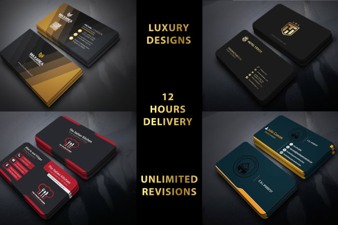I will do luxury business card or visiting card design in 12 hours