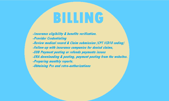 I will do medical billing insurance verification charge entry