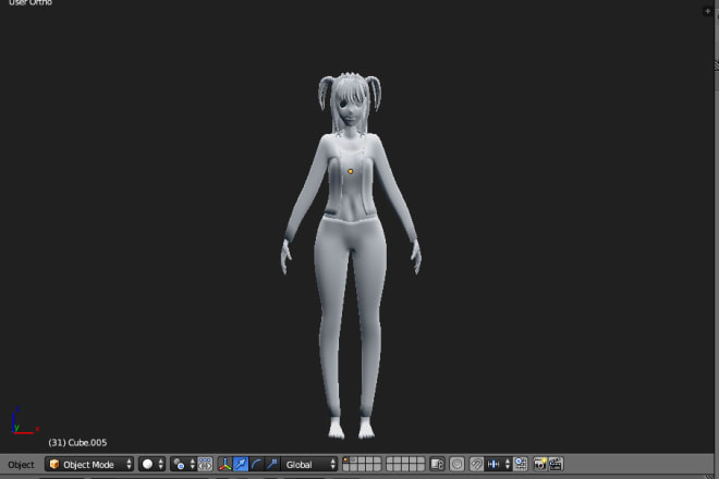 I will do modeling of anime character in blender