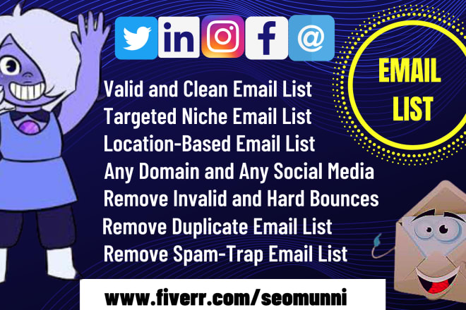 I will do niche targeted email list for your email marketing campaign
