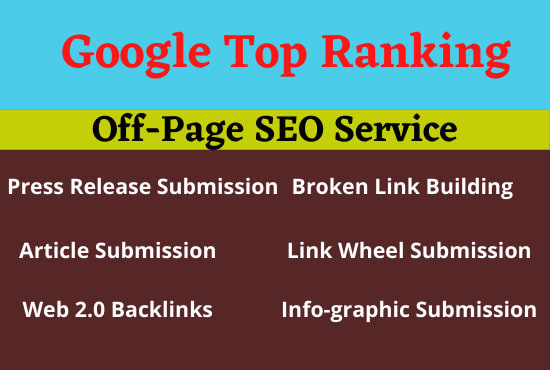 I will do off page SEO service for your website google top ranking