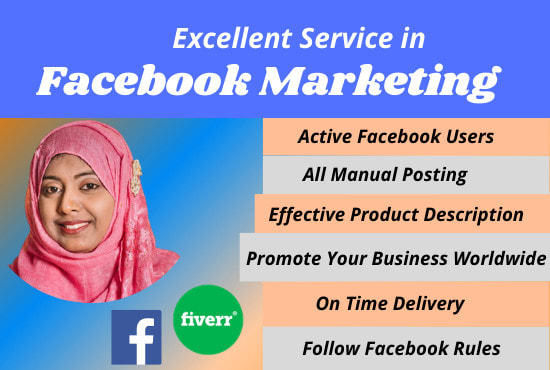 I will do organic facebook marketing to promote your business worldwide